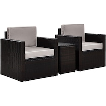 aldo outdoor gray outdoor chair set   