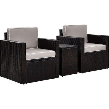 Aldo Set of 2 Outdoor Chairs and End Table Set