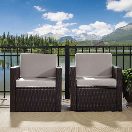 Aldo Set of 2 Outdoor Chairs and End Table Set