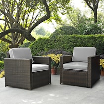 aldo outdoor gray outdoor chair set   