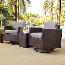 aldo outdoor gray outdoor chair set   