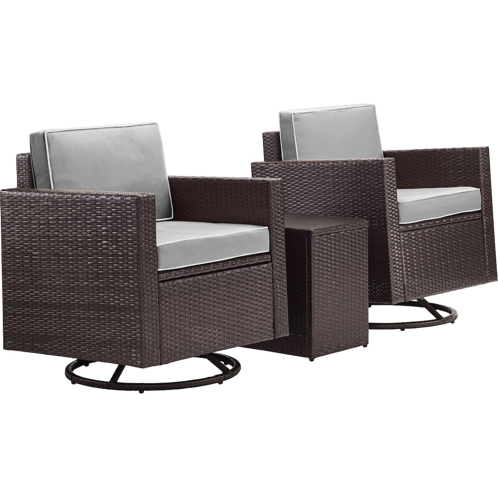 aldo outdoor gray outdoor chair set   