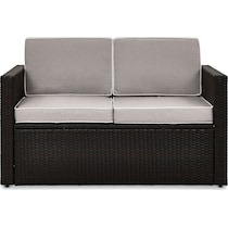 aldo outdoor gray outdoor loveseat   