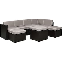 aldo outdoor gray outdoor sectional set   