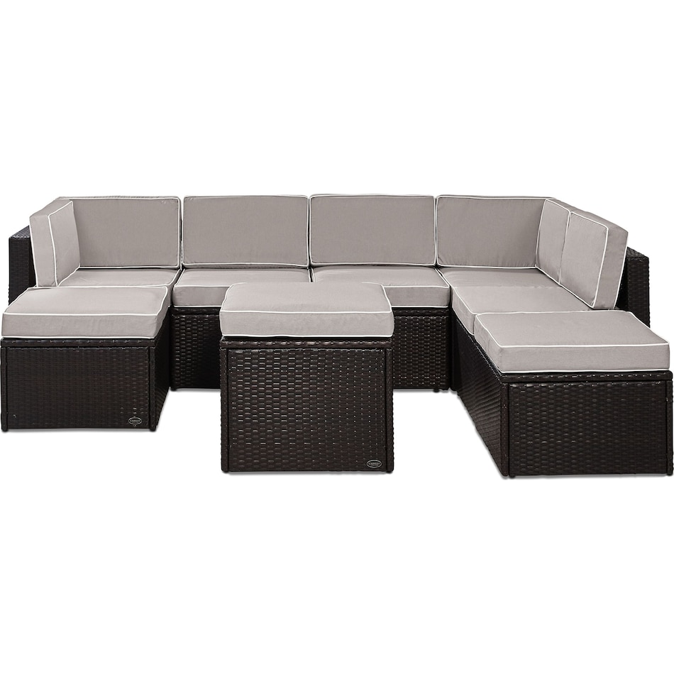 aldo outdoor gray outdoor sectional set   