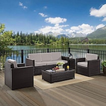 aldo outdoor gray outdoor sofa set   