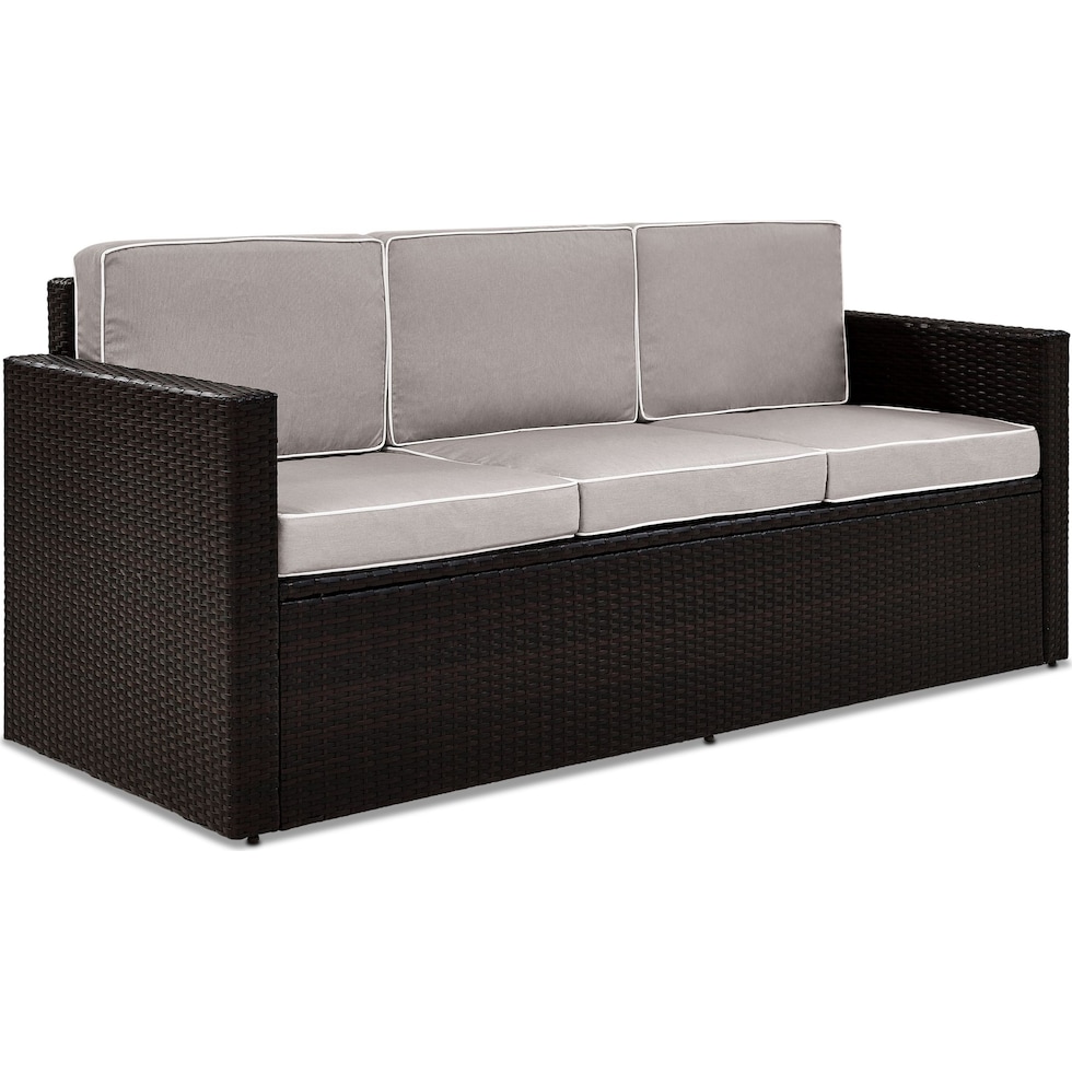 aldo outdoor gray outdoor sofa   