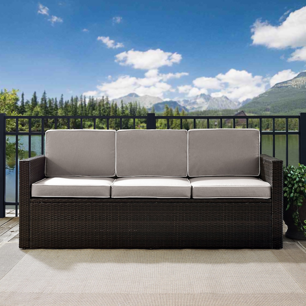 aldo outdoor gray outdoor sofa   