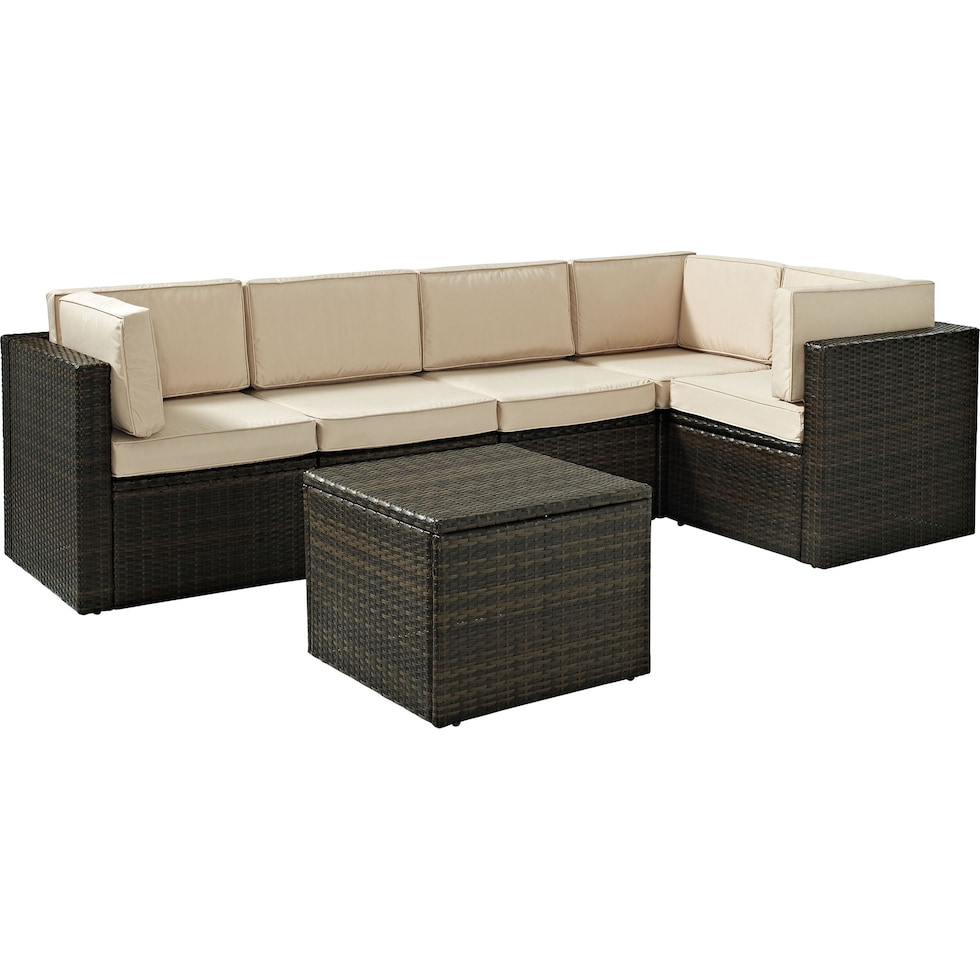 aldo outdoor light brown outdoor sectional set   