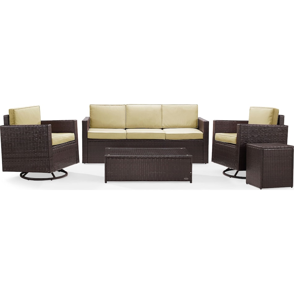 aldo outdoor light brown outdoor sofa set   