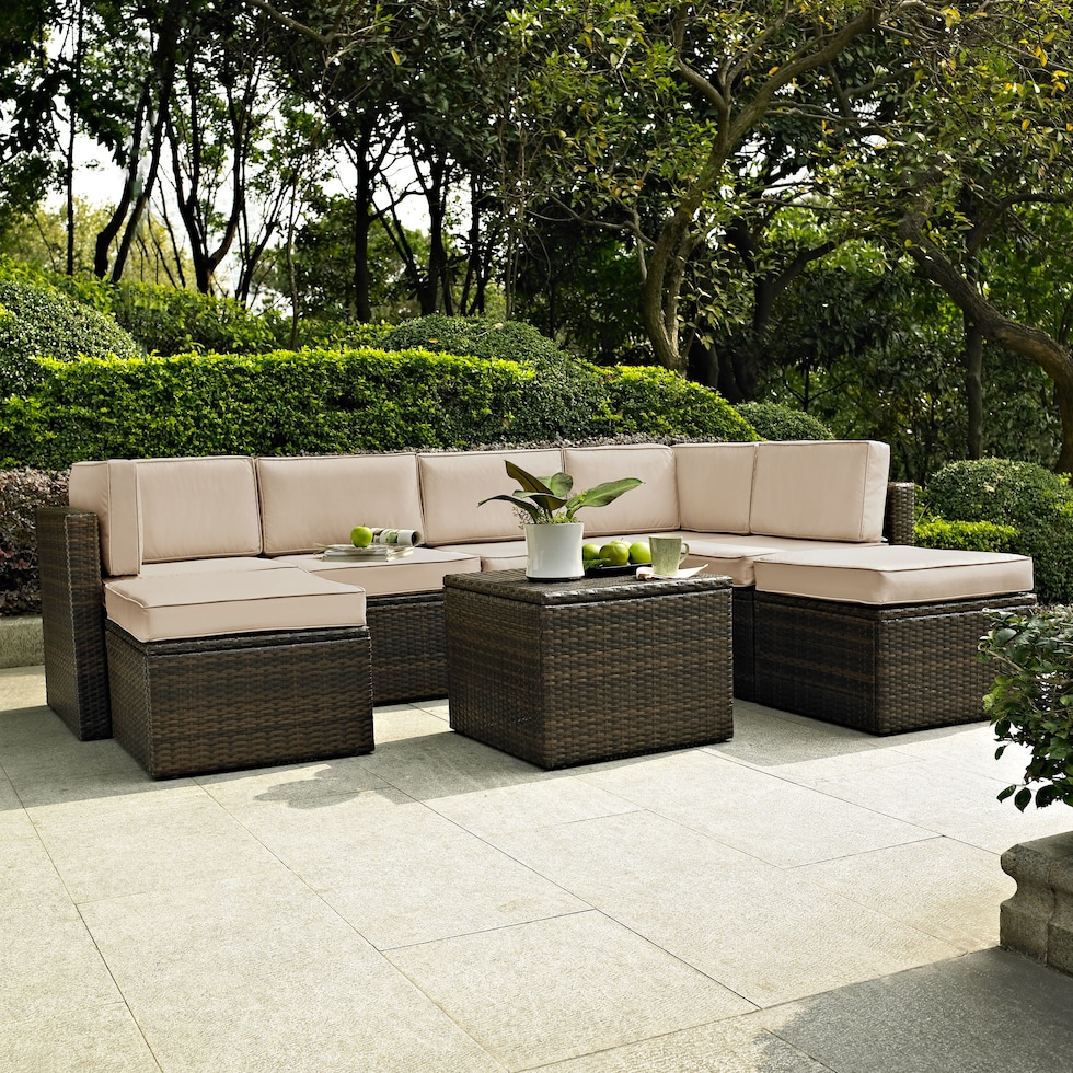 aldo outdoor sand outdoor sectional set   
