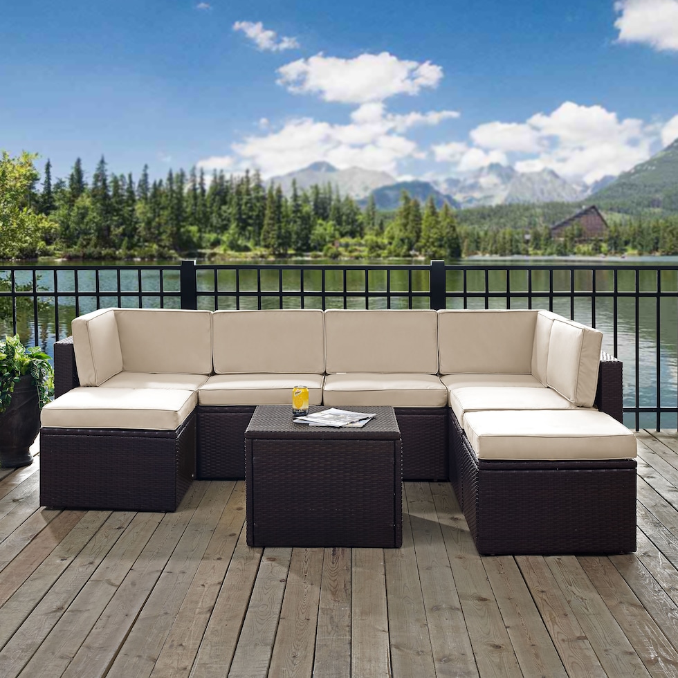 aldo outdoor sand outdoor sectional set   