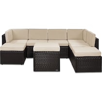 aldo outdoor sand outdoor sectional set   