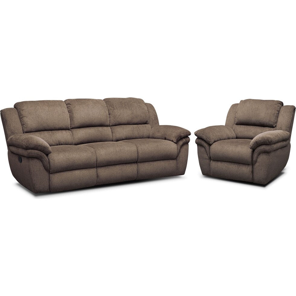 aldo dark brown  pc manual reclining living room   