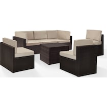 aldo dark brown  pc outdoor living   