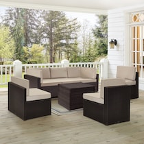 aldo dark brown  pc outdoor living   