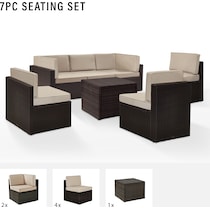 aldo dark brown  pc outdoor living   