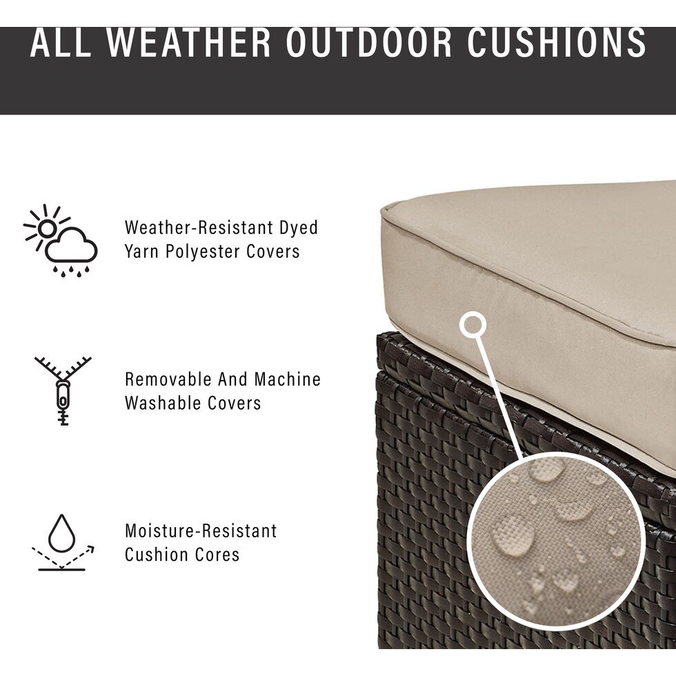 aldo dark brown  pc outdoor living   
