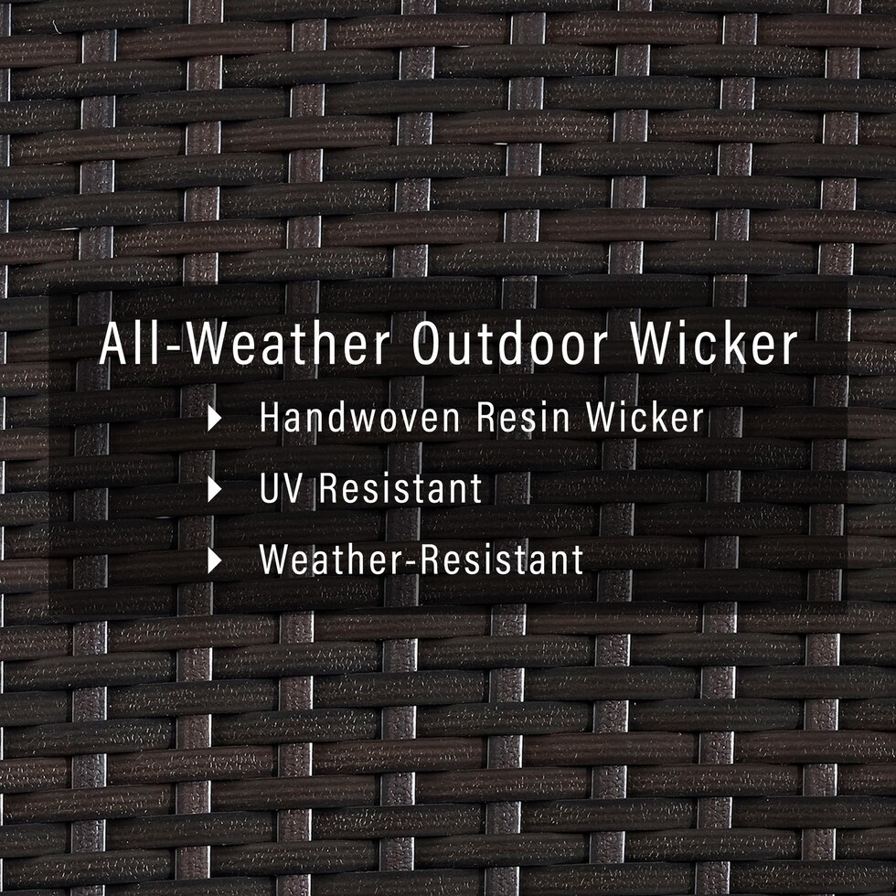 aldo dark brown  pc outdoor living   