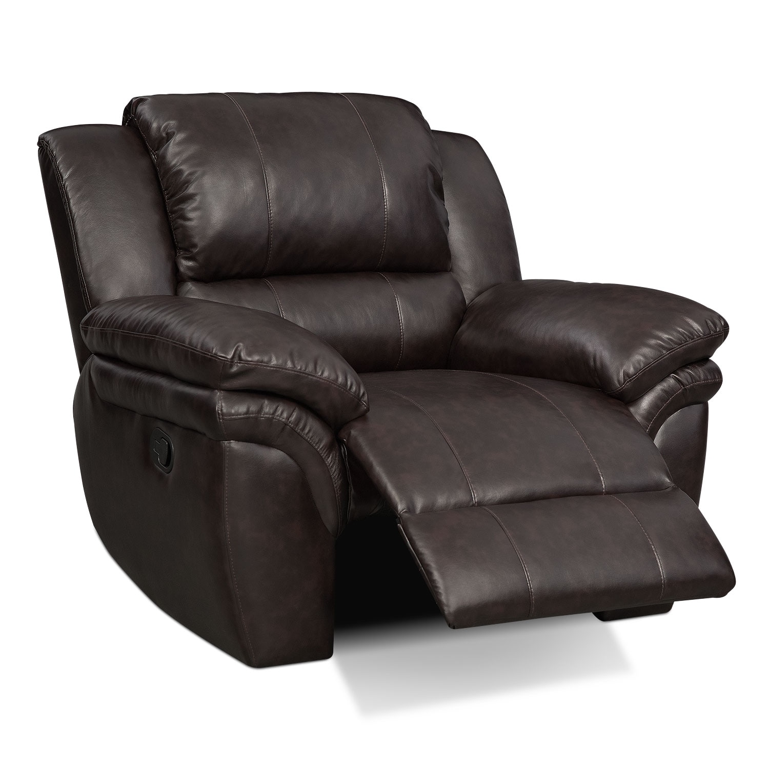 Aldo Manual Recliner Brown Value City Furniture   Aldo Dark Brown Manual Recliner 1818422 420864 