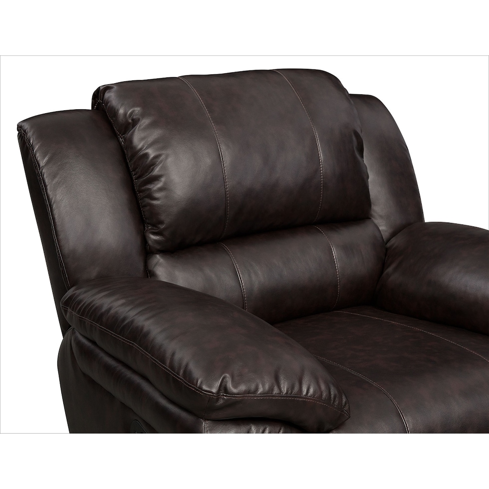 aldo dark brown manual recliner   