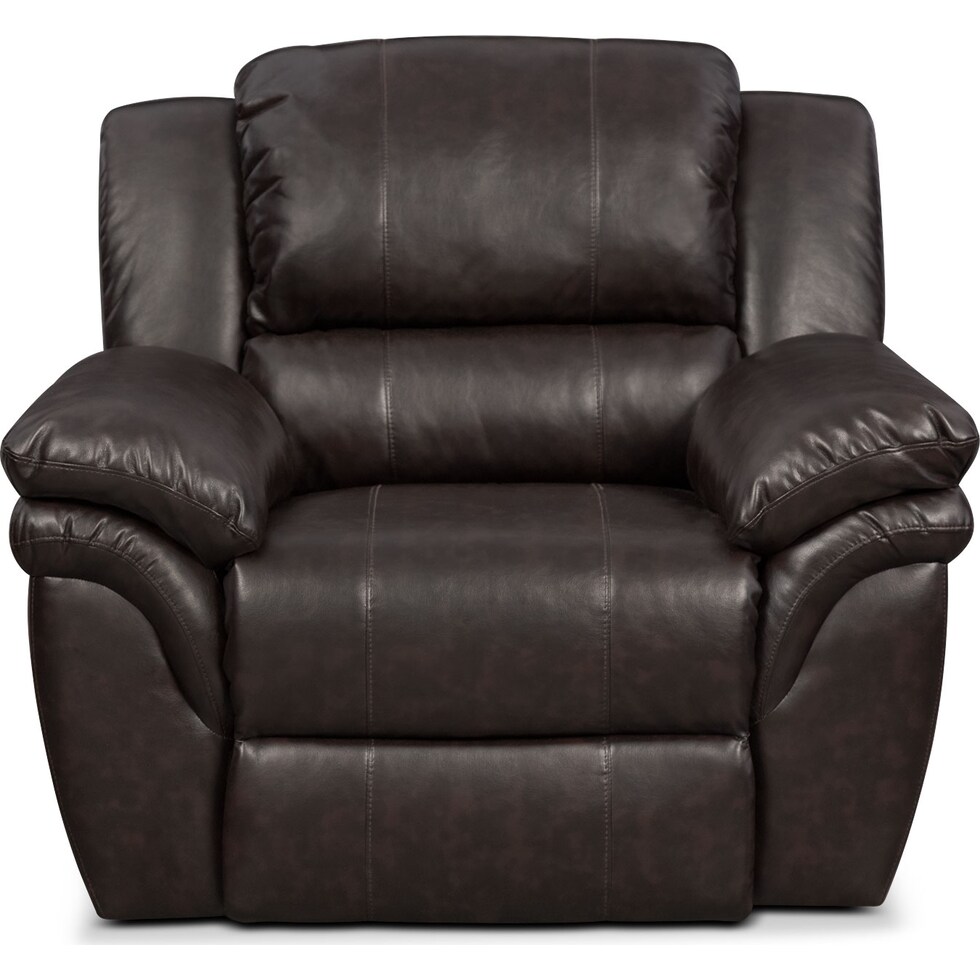 aldo dark brown power recliner   