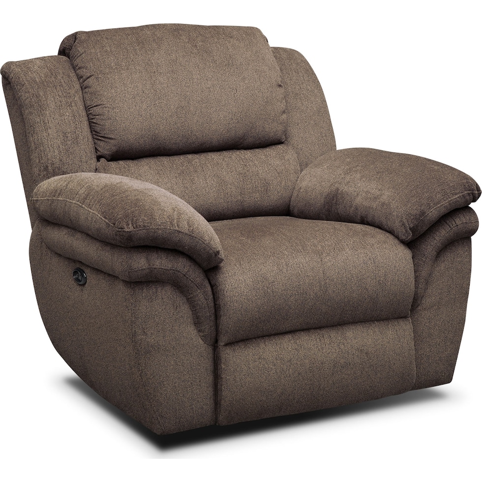 aldo dark brown power recliner   