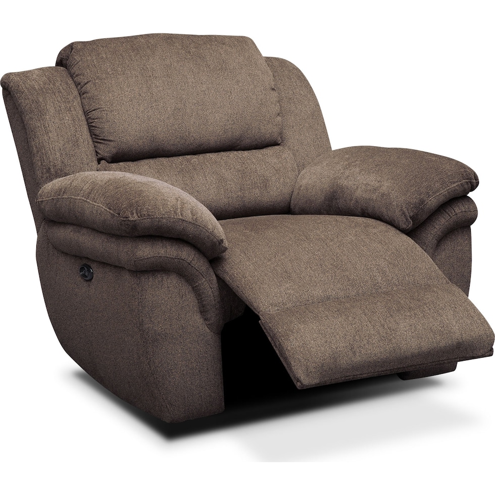 aldo dark brown power recliner   