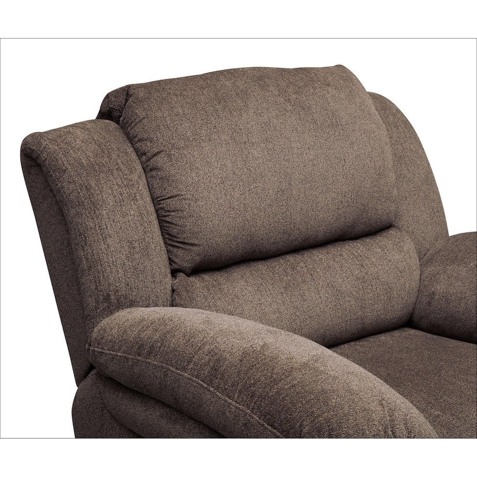 aldo dark brown power recliner   