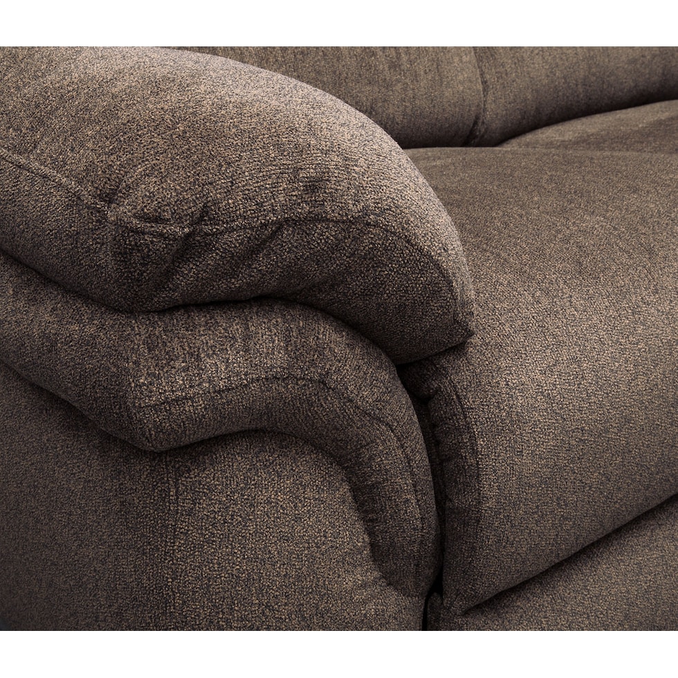 aldo dark brown power reclining loveseat   