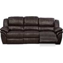 aldo dark brown power reclining sofa   