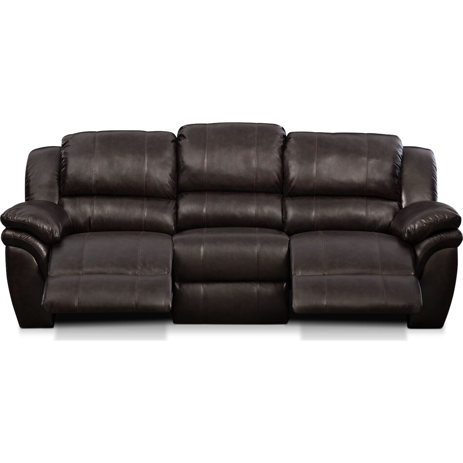 Aldo Power Reclining Sofa Brown Value City Furniture