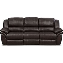 aldo dark brown power reclining sofa   