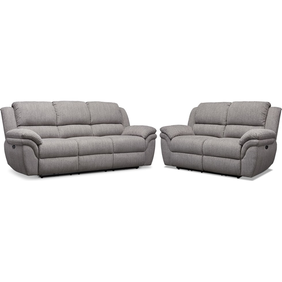 aldo gray  pc power reclining living room   