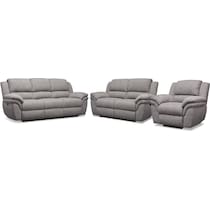 aldo gray  pc power reclining living room   