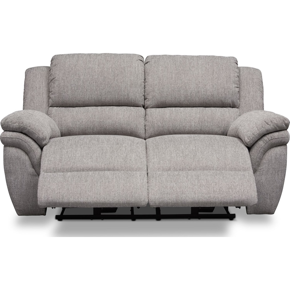 aldo gray manual reclining loveseat   