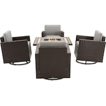 aldo gray outdoor chair set   