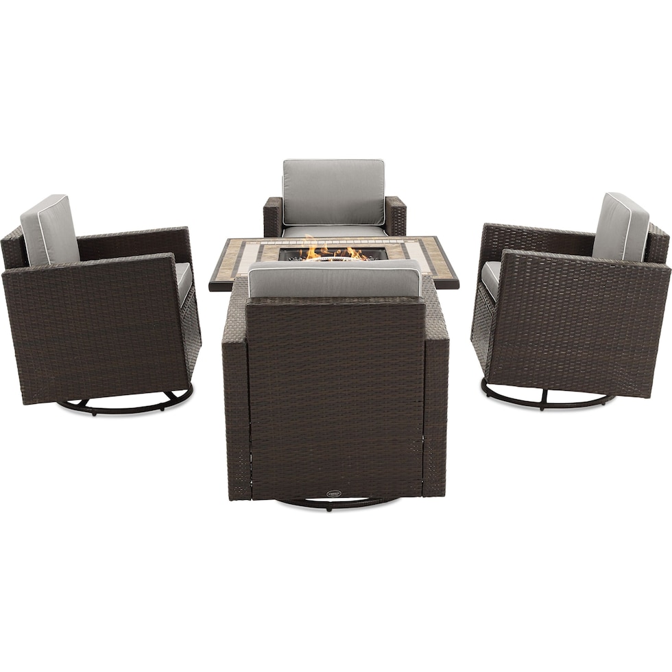 aldo gray outdoor chair set   