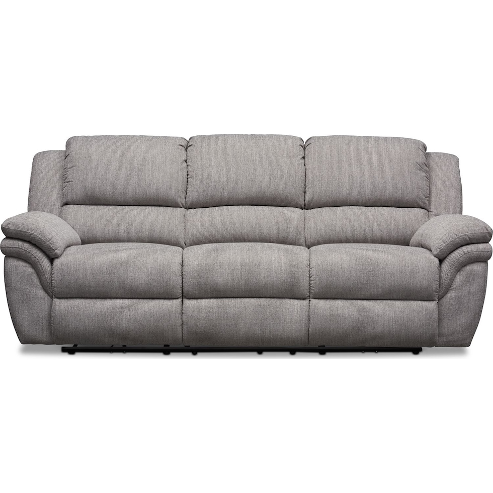 aldo gray power reclining sofa   