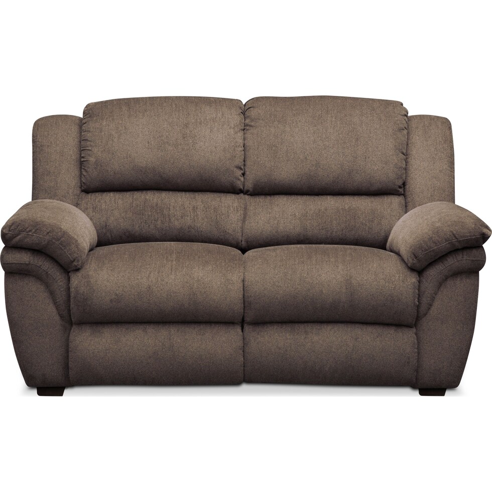 aldo light brown loveseat   