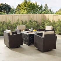 aldo light brown outdoor chair set   