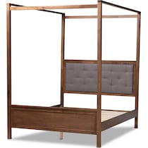 alejandra gray walnut queen bed   