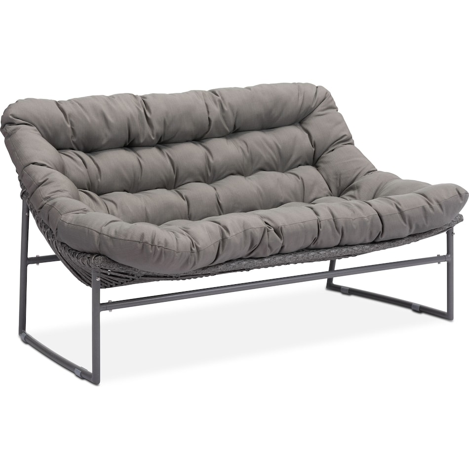 alexa outdoor gray outdoor sofa   