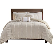 alexis light brown full queen bedding set   