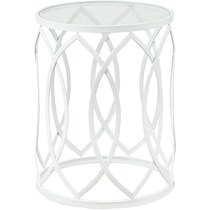 alfredo white side table   