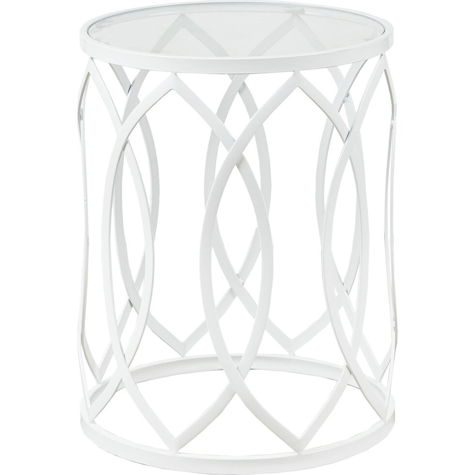 alfredo white side table   