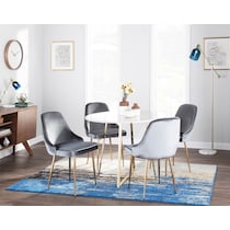 ali blue dining chair   