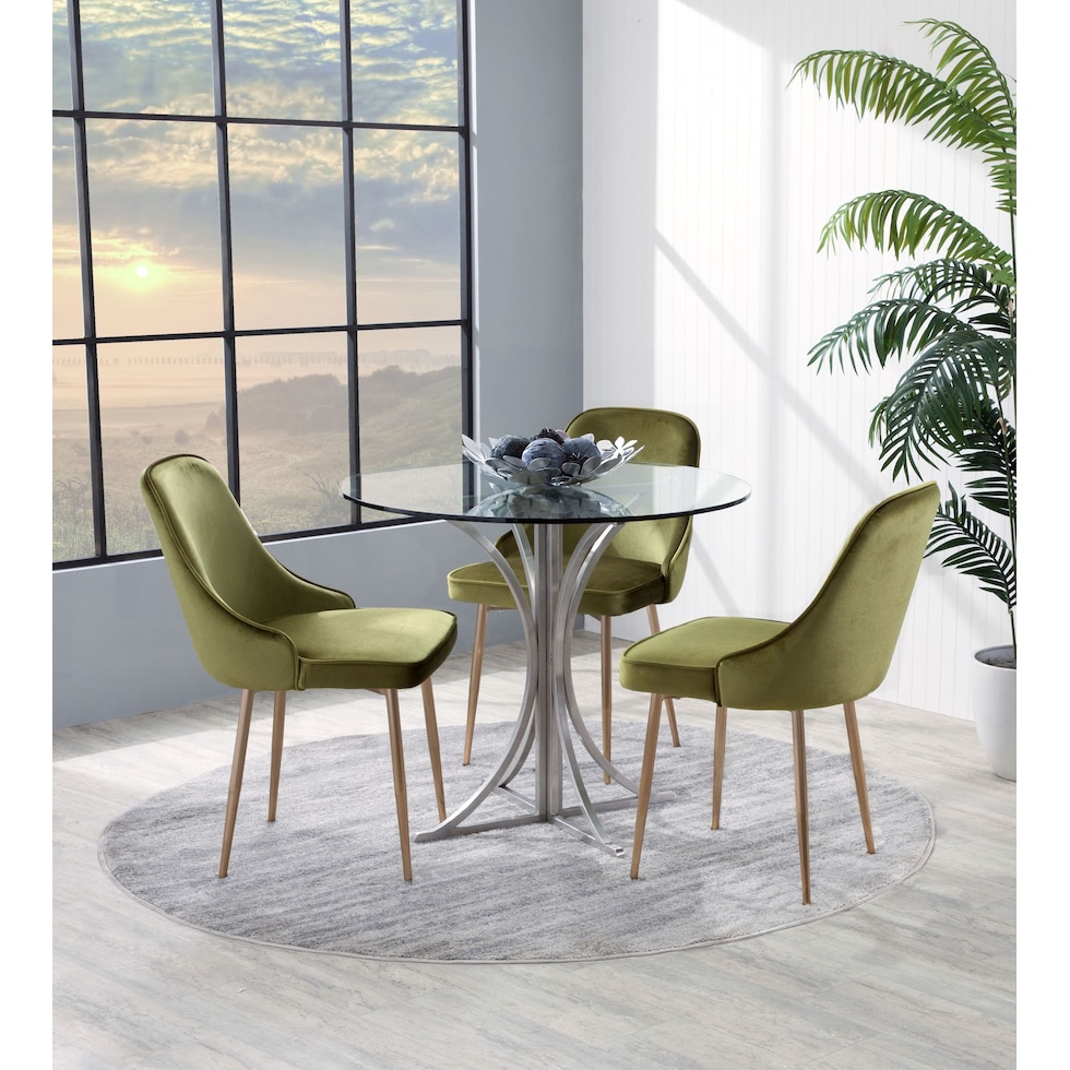 ali green dining chair   