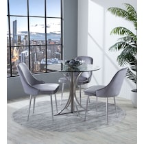 ali silver dining chair   