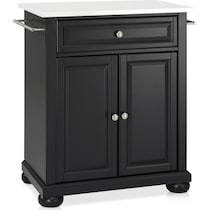 alina black kitchen island   